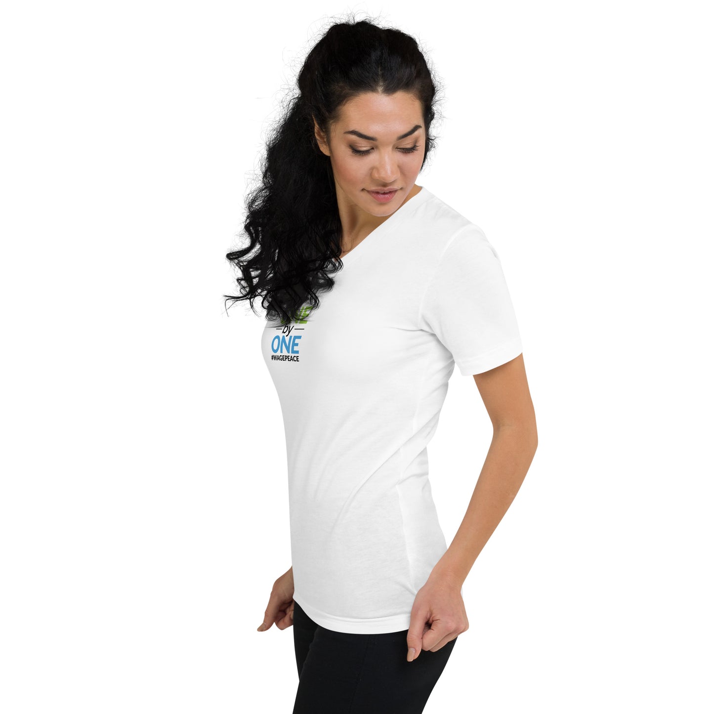 ONE by ONE - Unisex Short Sleeve V-Neck T-Shirt