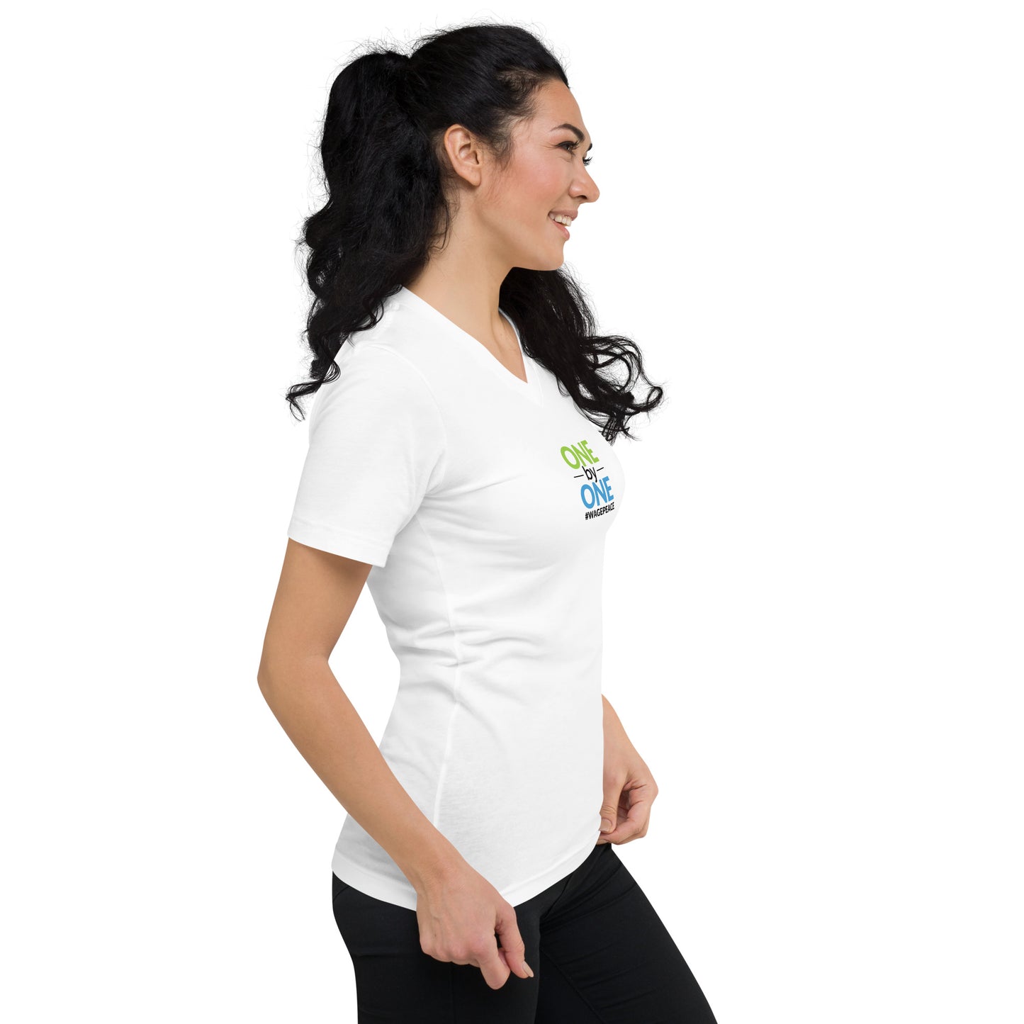 ONE by ONE - Unisex Short Sleeve V-Neck T-Shirt